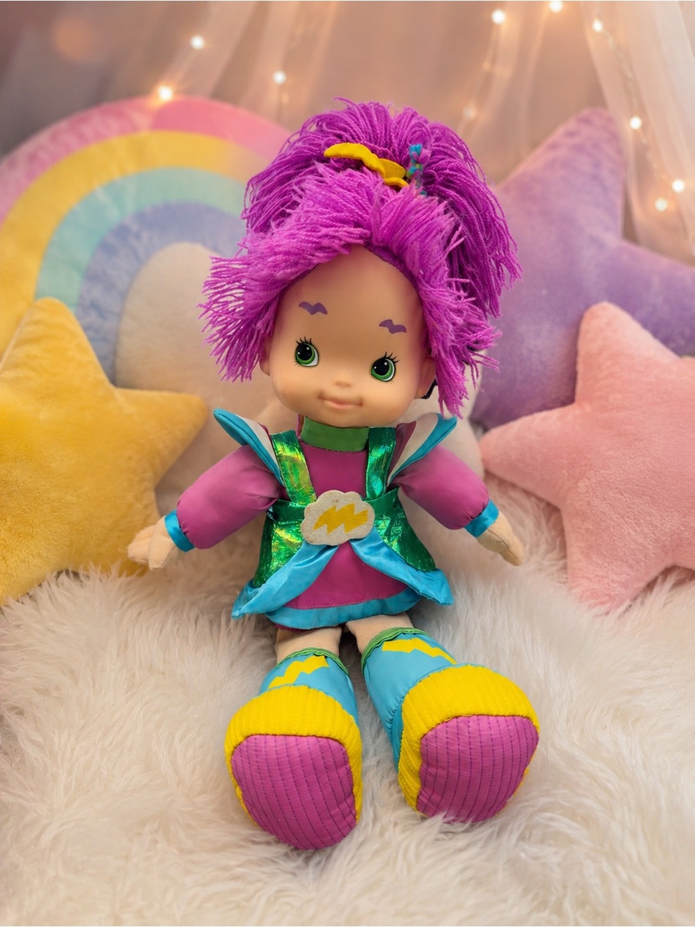 Rare Hallmark Rainbow Brite STORMY 18" Plush Doll (2016 Exclusive) GUC So 💜